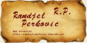 Ranđel Perković vizit kartica